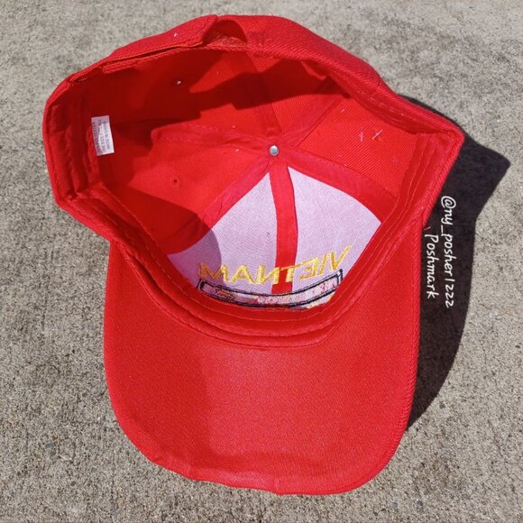 𝙉𝙔 𝙏𝙊𝙋 𝗩𝗜𝗘𝗧𝗡𝗔𝗠 𝗩𝗘𝗧𝗘𝗥𝗔𝗡 Baseball Cap Red - Picture 2 of 5